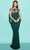 Tarik Ediz 98562 - Bow Accented Off-Shoulder Dress Prom Dresses 0 / Emerald