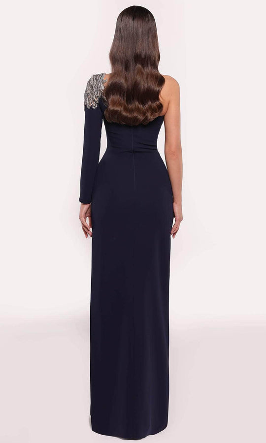 Tarik Ediz 98712 - Long Sleeve One Shoulder Gown
