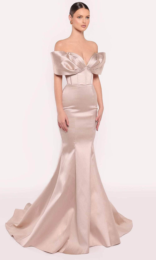 Tarik Ediz 98739 - Bow Corset Evening Gown