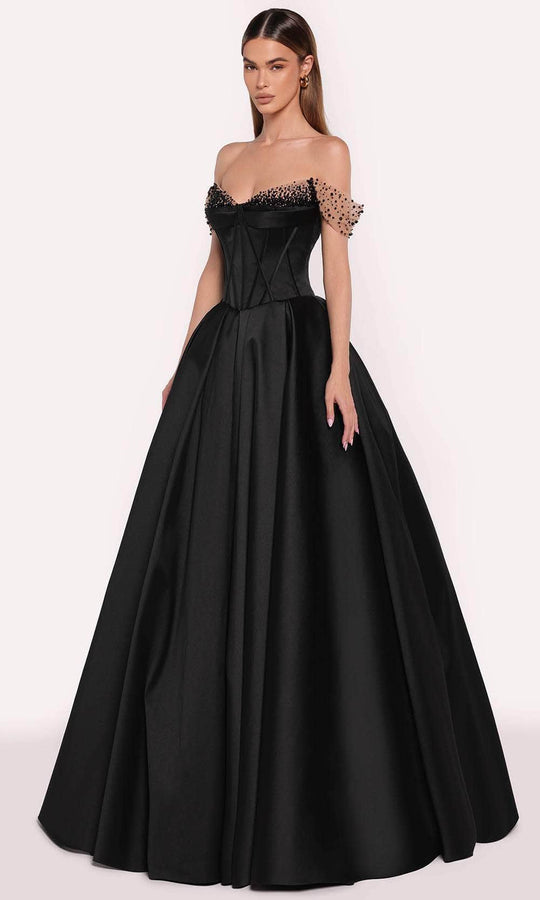 Tarik Ediz 98741 - Off Shoulder Taffeta Gown