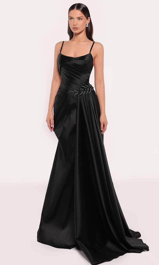 Tarik Ediz 98756 - Spaghetti Strap Braided Gown