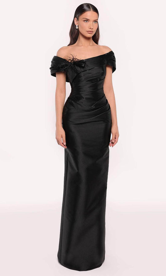 Tarik Ediz 98771 - Feather Accent Evening Gown