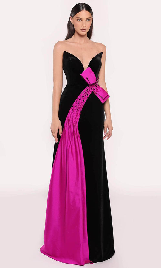 Tarik Ediz 98794 - Two Toned Bow Gown