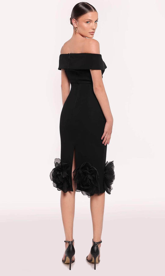 Tarik Ediz 98804 - Floral Hem Cocktail Dress