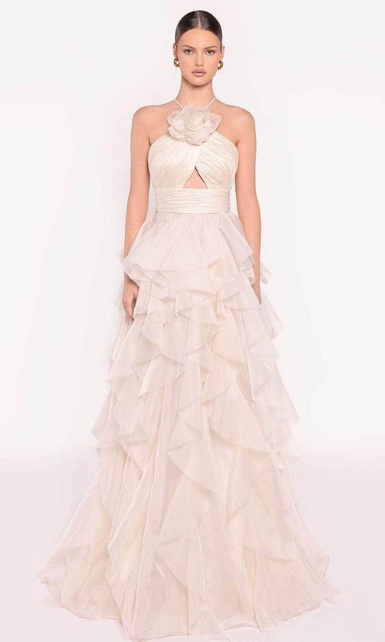 Tarik Ediz 98818 - Halter Tiered Evening Gown