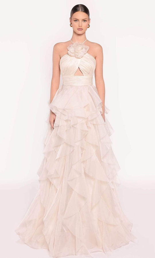 Tarik Ediz 98818 - Halter Tiered Evening Gown
