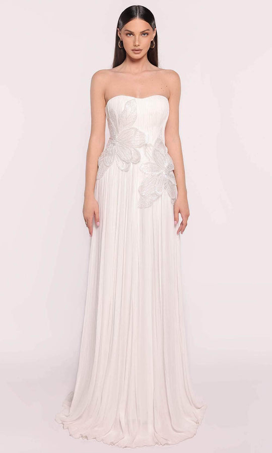 Tarik Ediz 98828 - Floral Embellished A-Line Gown