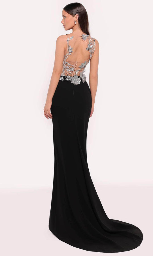 Tarik Ediz 98835 - Beaded Illusion Back Dress