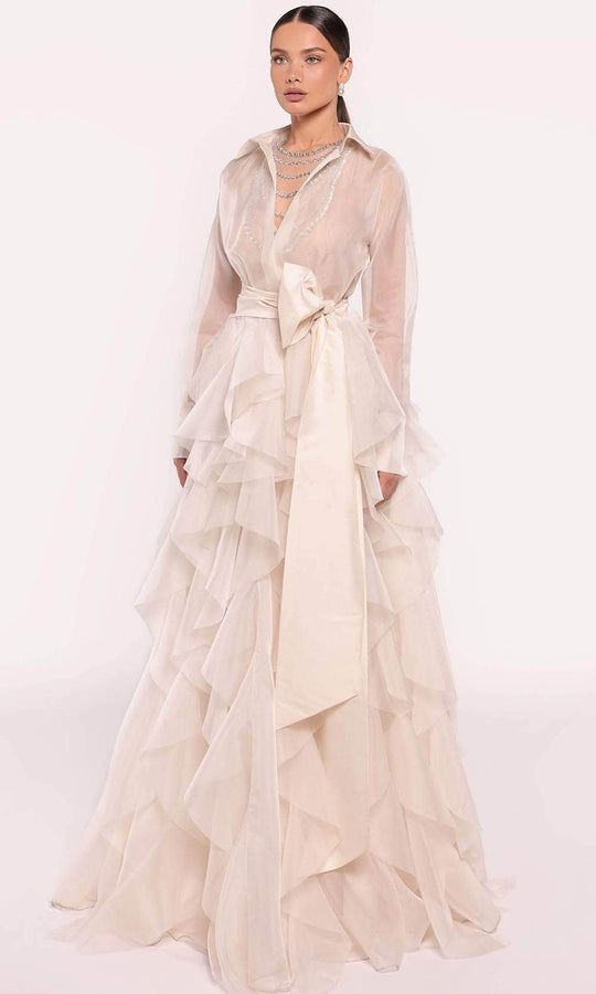 Tarik Ediz 98836 - Bow Tiered Ballgown