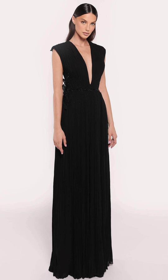 Tarik Ediz 98852 - Floral Applique Evening Gown