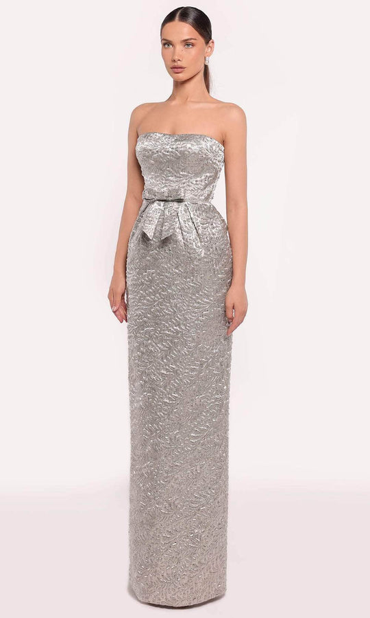 Tarik Ediz 98872 - Metallic Sheath Evening Gown