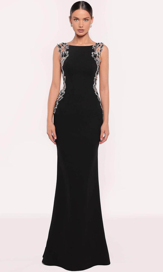Tarik Ediz 98878 - Elegant Embellished Cutout Formal Dress