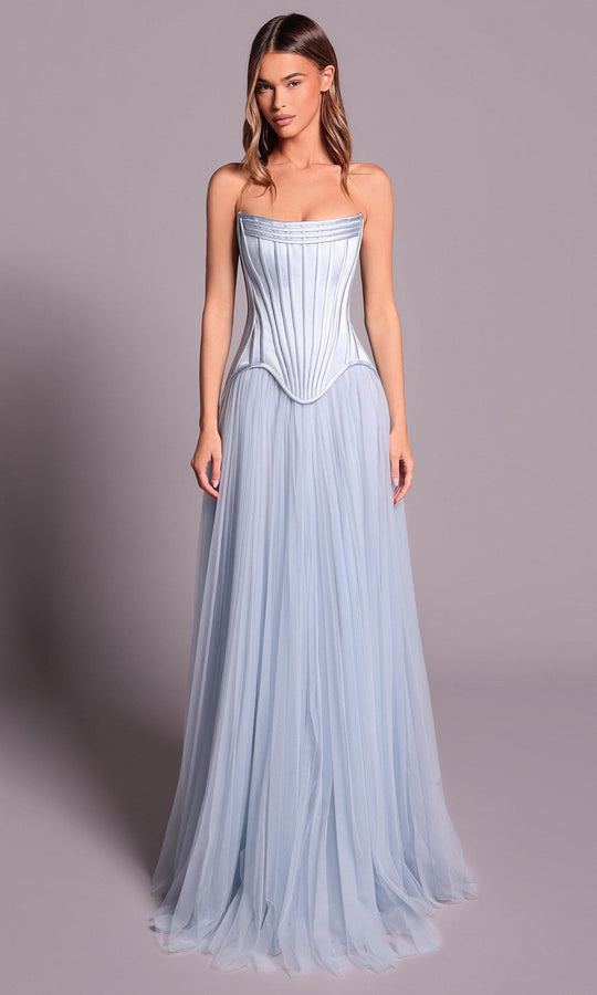 Tarik Ediz 99137 - Corset Bodice Tulle A-line Dress
