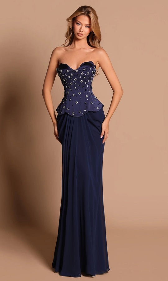 Tarik Ediz 99212 - Sweetheart Peplum Evening Gown