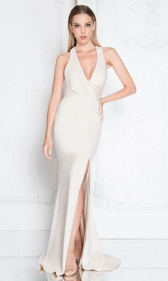 Terani Couture 1811E6103 - Wrap Halter Evening Gown