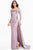 Terani Couture 1821M7550 - Off Shoulder Evening Gown with Sash Mother of the Bride Dresses 10 / Wine