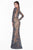 Terani Couture 1822E7292 - Metallic Lace Formal Dress Special Occasion Dress 4 / Gunmetal Gold