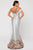 Terani Couture 1911E9141 - Floral Ornate Evening Gown Evening Dresses 10 / Silver Bronze