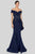 Terani Couture 1911M9339 - Draped Peplum Evening Gown Evening Dresses 10 / Emerald