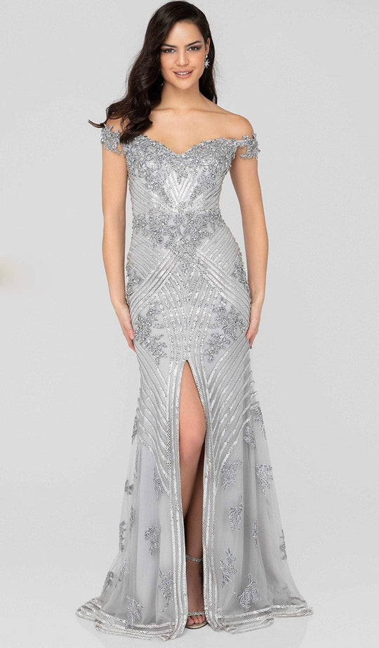 Terani Couture - 1912GL9572 Sparkling Off-Shoulder Mother of the Groom Gown