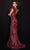 Terani Couture 2011E2060 - Ruffled Plunge Evening Dress Evening Dresses 2 / Rose