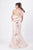 Terani Couture - 2011E2424 One Shoulder Floral Ruffle Trimmed Gown Evening Dresses