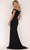 Terani Couture 2221M0381 - Off Shoulder Evening Dress with Slit Evening Dresses 6 / Black