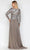 Terani Couture 231M0355 - Bateau Sequined Mesh Formal Gown Mother of the Bride Dresses 12 / Taupe