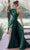 Terani Couture 232E1245 - Bow Asymmetrical Neck Evening Gown Special Occasion Dress