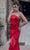 Terani Couture 232E1308 - Strapless Ruffle Draped Evening Gown Special Occasion Dress 00 / Red