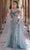 Terani Couture 232E1334 - Off Shoulder Overskirt Evening Gown Special Occasion Dress 00 / Sage