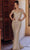 Terani Couture 232GL1471 - Off-Shoulder Net Applique Prom Dress Special Occasion Dress 00 / Nude