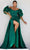 Terani Couture 232M1510 - Off-Shoulder Satin Evening Dress Evening Dresses 00 / Emerald