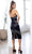 Terani Couture 241C2301 - Bodycon Strapless Tulle Black Silver Column Evening Dress Evening Dresses