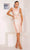 Terani Couture 241C2314 - Printed Ribbon Waist Evening Dress Cocktail Dresses 00 / Blush Rose