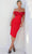 Terani Couture 241C2330 - Twist Off Shoulder Cocktail Dress Cocktail Dresses 00 / Red