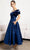 Terani Couture 241C2334 - Off-Shoulder Ruffled Detail Tea-Length Dress Formal Dresses