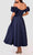 Terani Couture 241C2334 - Off-Shoulder Ruffled Detail Tea-Length Dress Formal Dresses