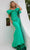 Terani Couture 241E2407 - Bow Off Shoulder Evening Dress Evening Dresses 00 / Emerald