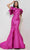 Terani Couture 241E2407 - Bow Off Shoulder Evening Dress Evening Dresses 00 / Fuchsia