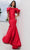 Terani Couture 241E2407 - Bow Off Shoulder Evening Dress Evening Dresses 00 / Red
