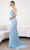 Terani Couture 241GL2606 - Beaded Feather Embellished Column Prom Dress Prom Dresses