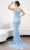Terani Couture 241GL2606 - Beaded Feather Embellished Column Prom Dress Prom Dresses