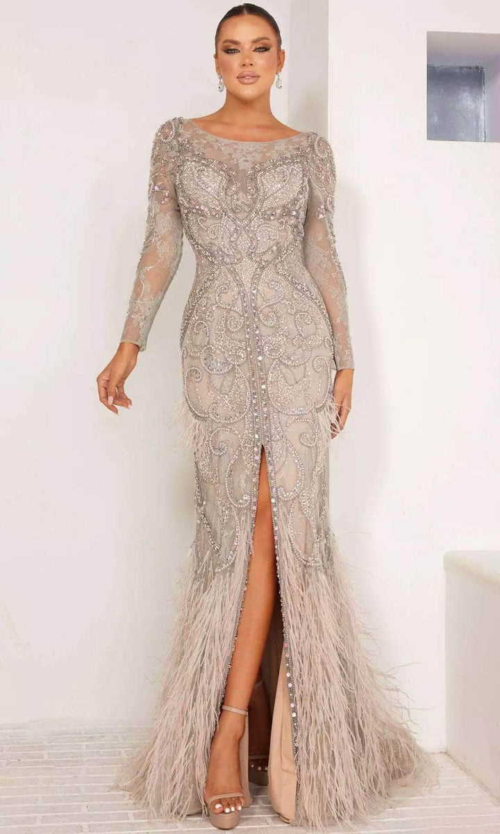 Terani Couture - 1912GL9565 Embellished Bateau Sheath Dress