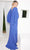 Terani Couture 241M2710 - Plunging Neck Rosset Accented Evening Dress Evening Gown