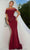 Terani Couture 241M2728 - Off Shoulder Applique Ornate Evening Dress Evening Dresses 00 / Wine