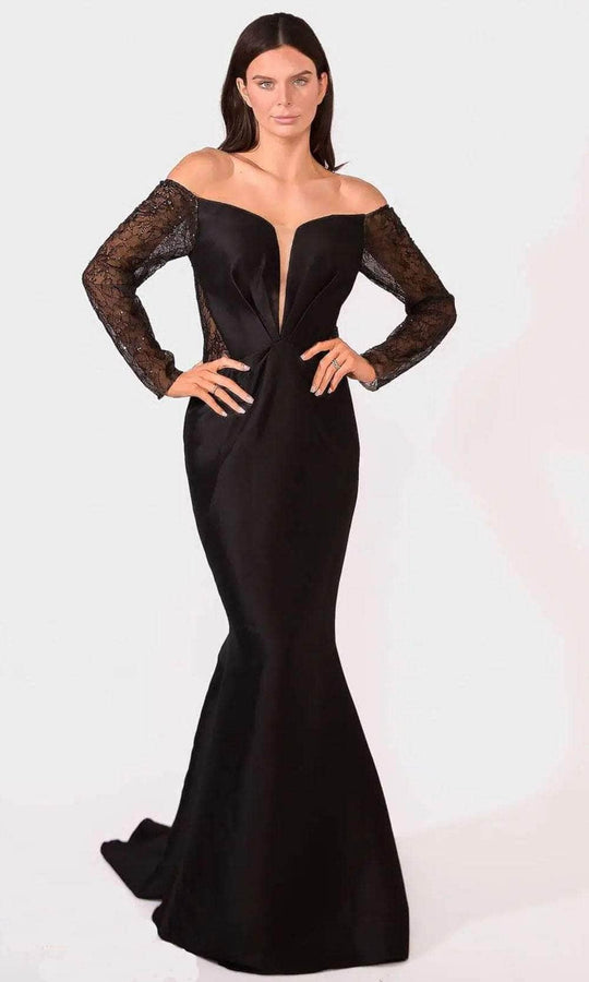 Terani Couture 241M2734 - Long Sleeve Off Shoulder Gown