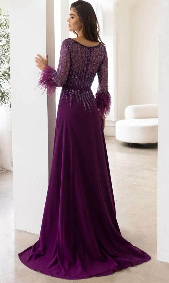 Terani Couture 241M2738 - Beaded Bateau Evening Dress