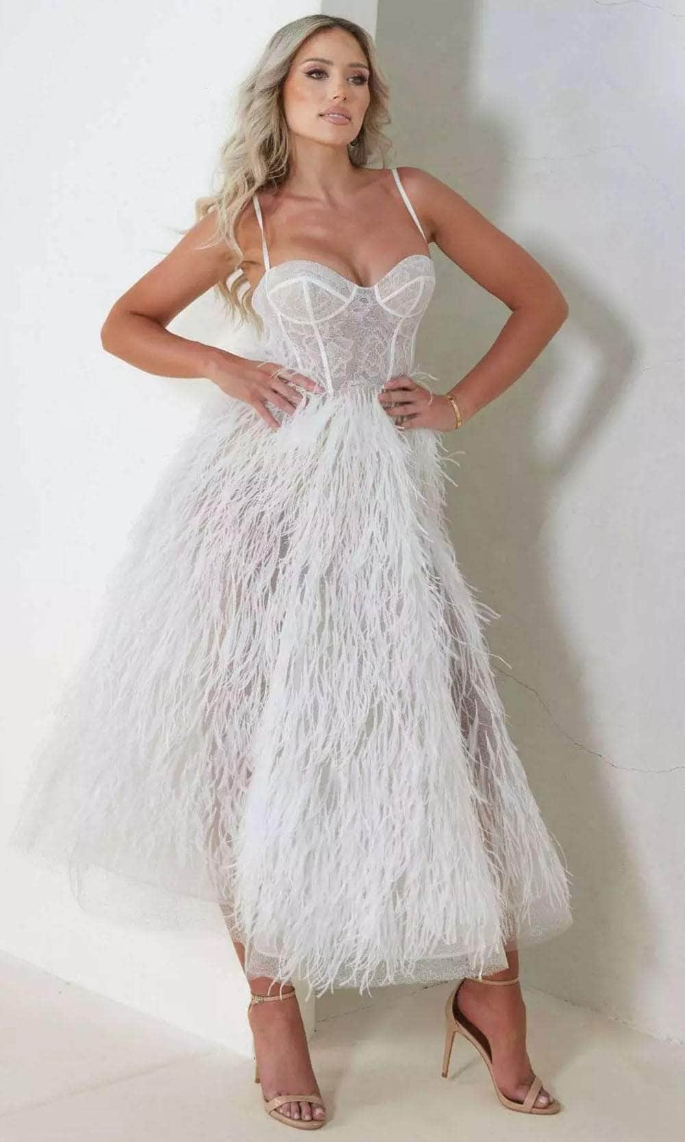 Terani Couture 241P2026 - Long Luffa A-Line Dress