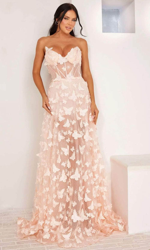 Terani Couture 241P2086 Strapless Tulle A-Line Prom Dress